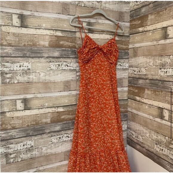 NWT Divine Heritage Sweet Virginia Ditsy Maxi Dress in Strawberry - Picture 4 of 8